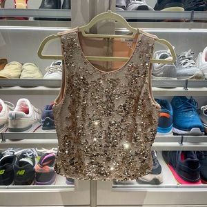 Soieblu Gold Sparkly Top